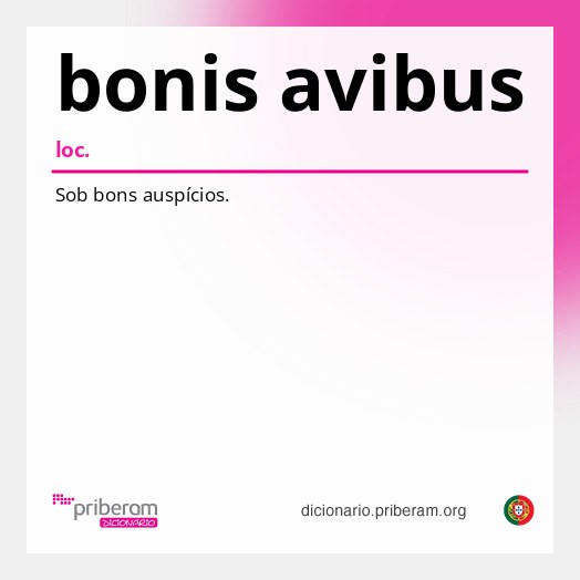 Significado de bonis avibus